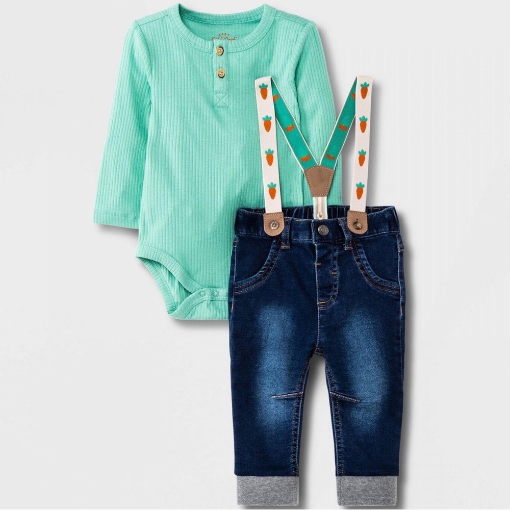 NWT Carrot Suspender outfit